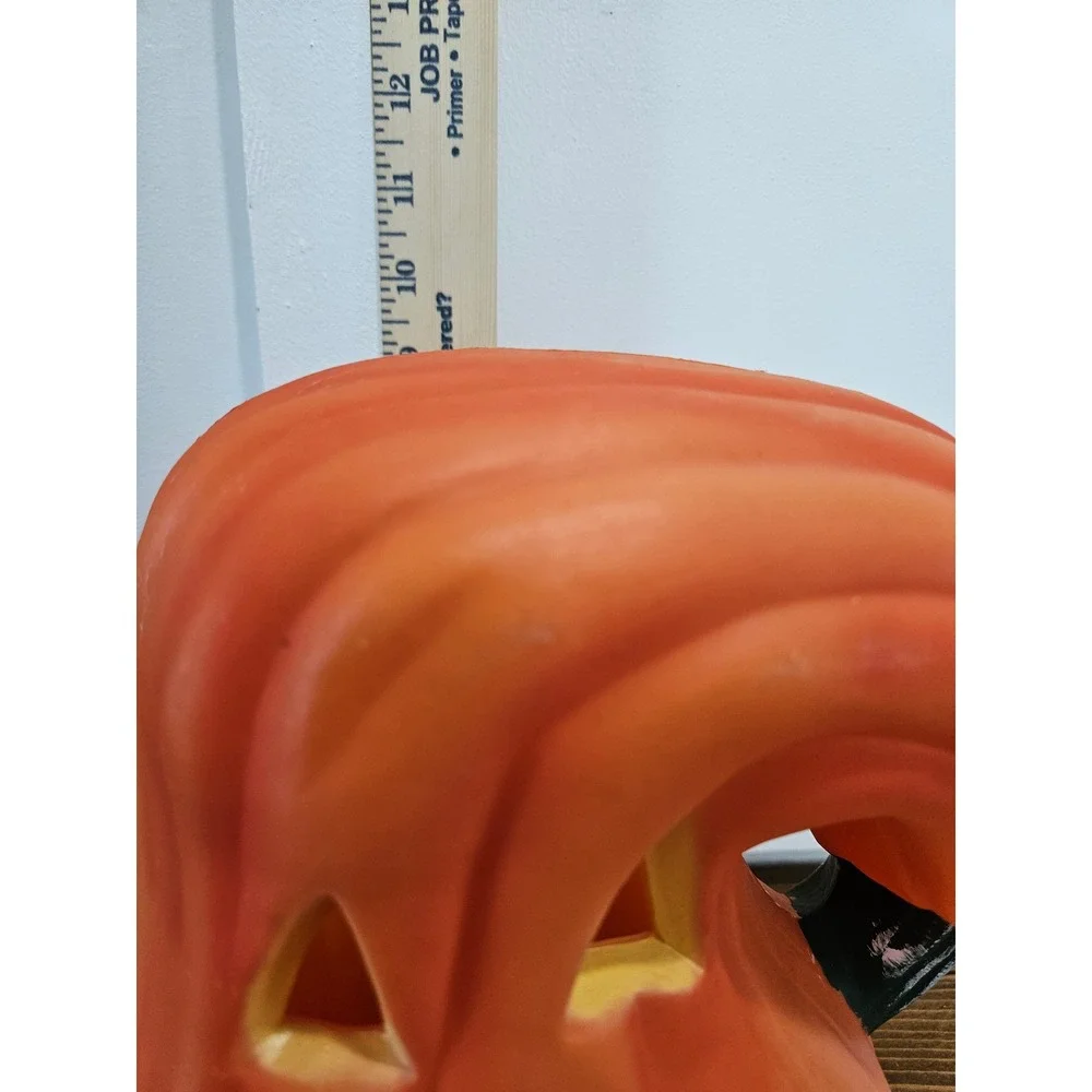 VTG RARE Halloween Blow Mold Pumpkin Set of 2 Jack O Lantern Electric Plug In